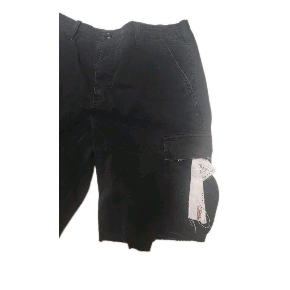 Banana Split Shorts Mens 36 Black Utility Cargo Belted Raw Hem Shorts - Picture 12 of 14